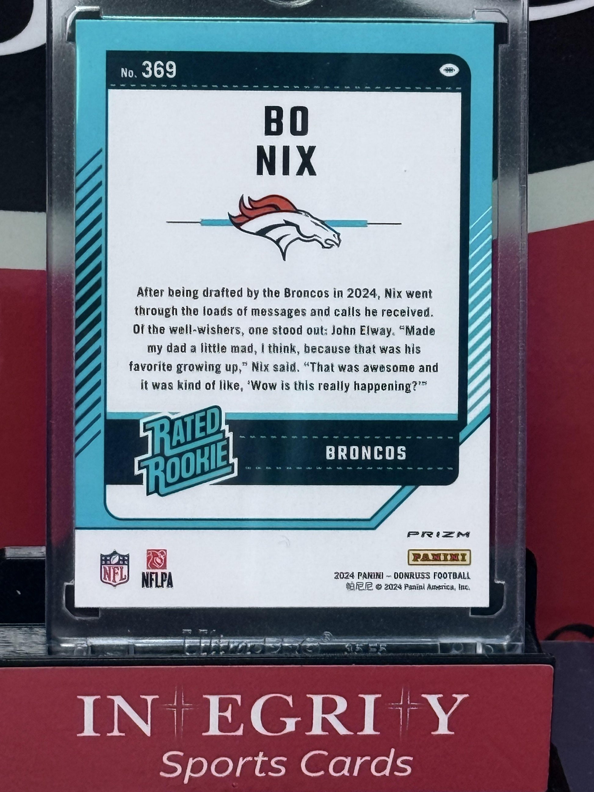 2024 Donruss #369 Bo Nix Red Pandora