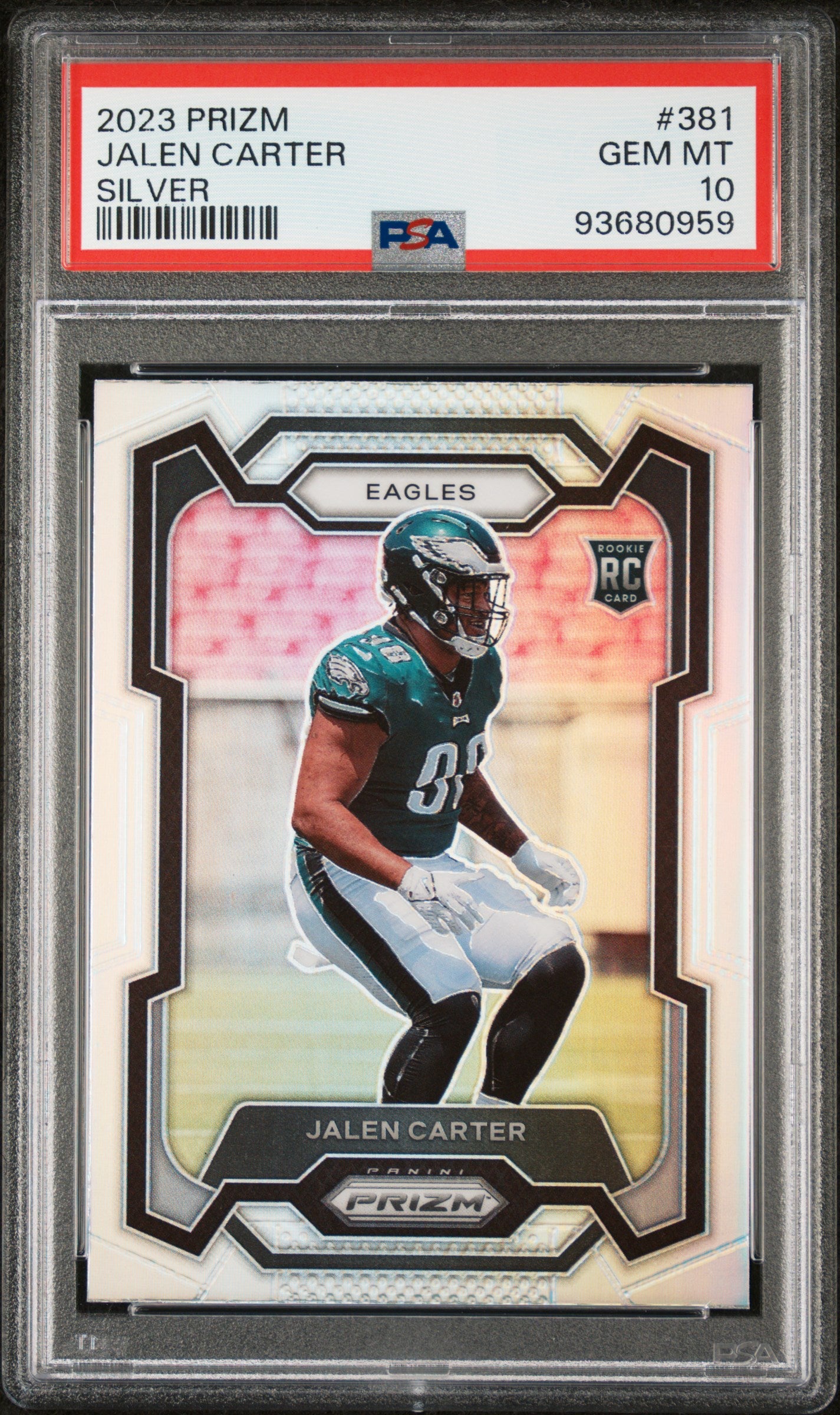 2023 Panini Prizm #381 Jalen Carter Silver Prizm PSA 10