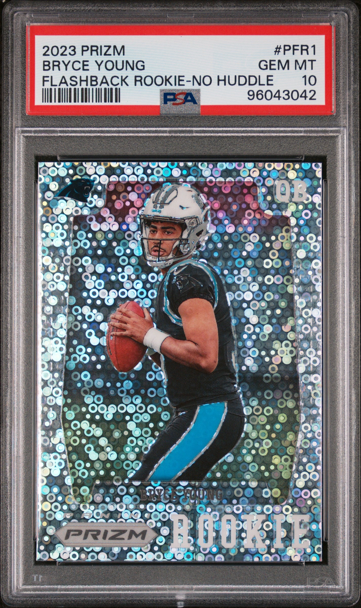 2023 Panini Prizm PFR1 Bryce Young Flashback Rookie-No Huddle PSA 10