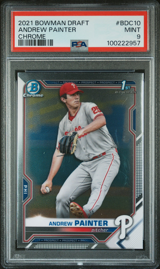 2021 Bowman Draft #BDC10 Andrew Painter Chrome PSA 9