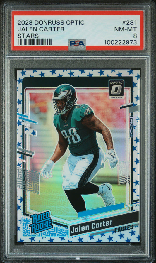 2023 Panini Donruss Optic #281 Jalen Carter Stars PSA 8