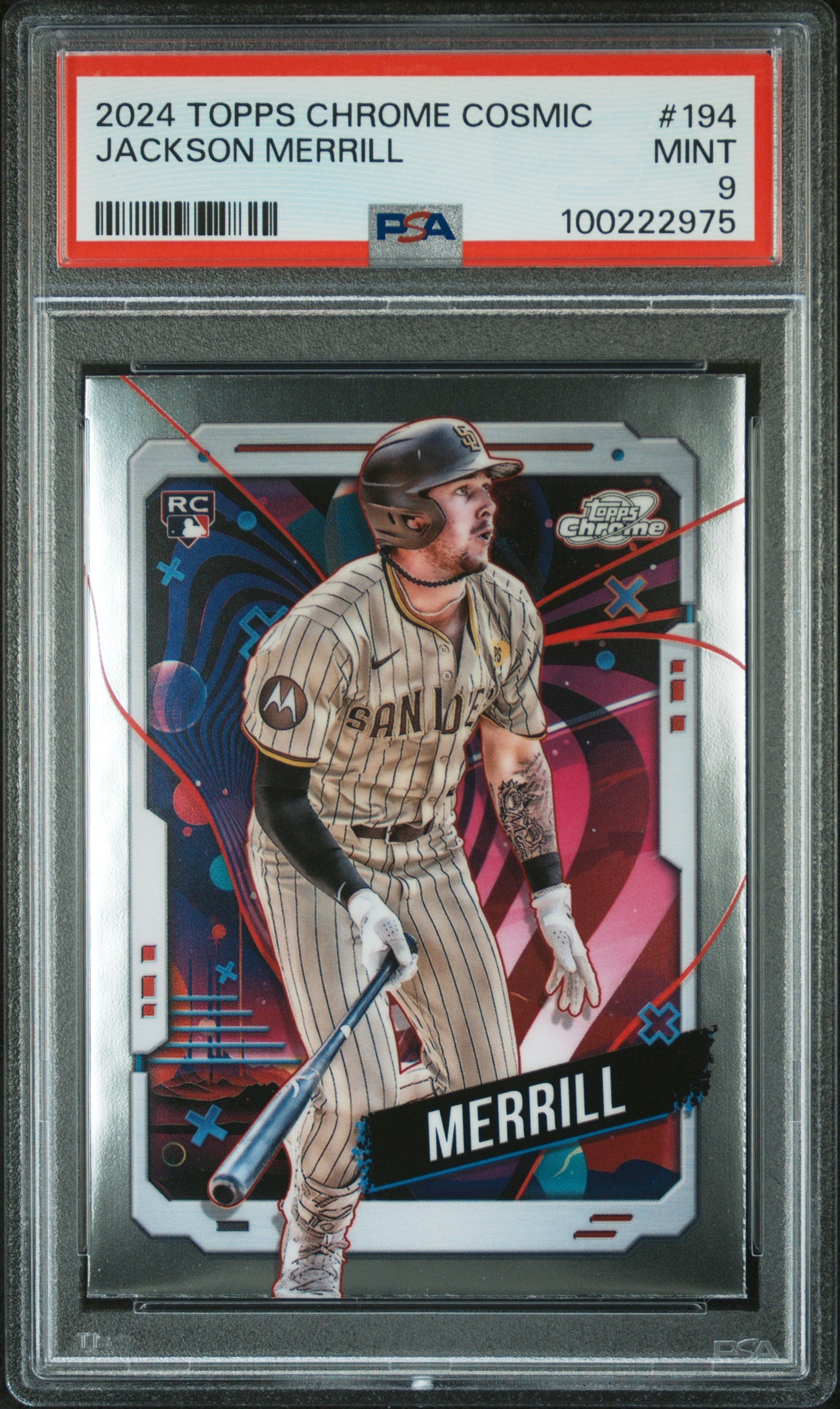 2024 Topps Chrome Cosmic #194 Jackson Merrill PSA 9