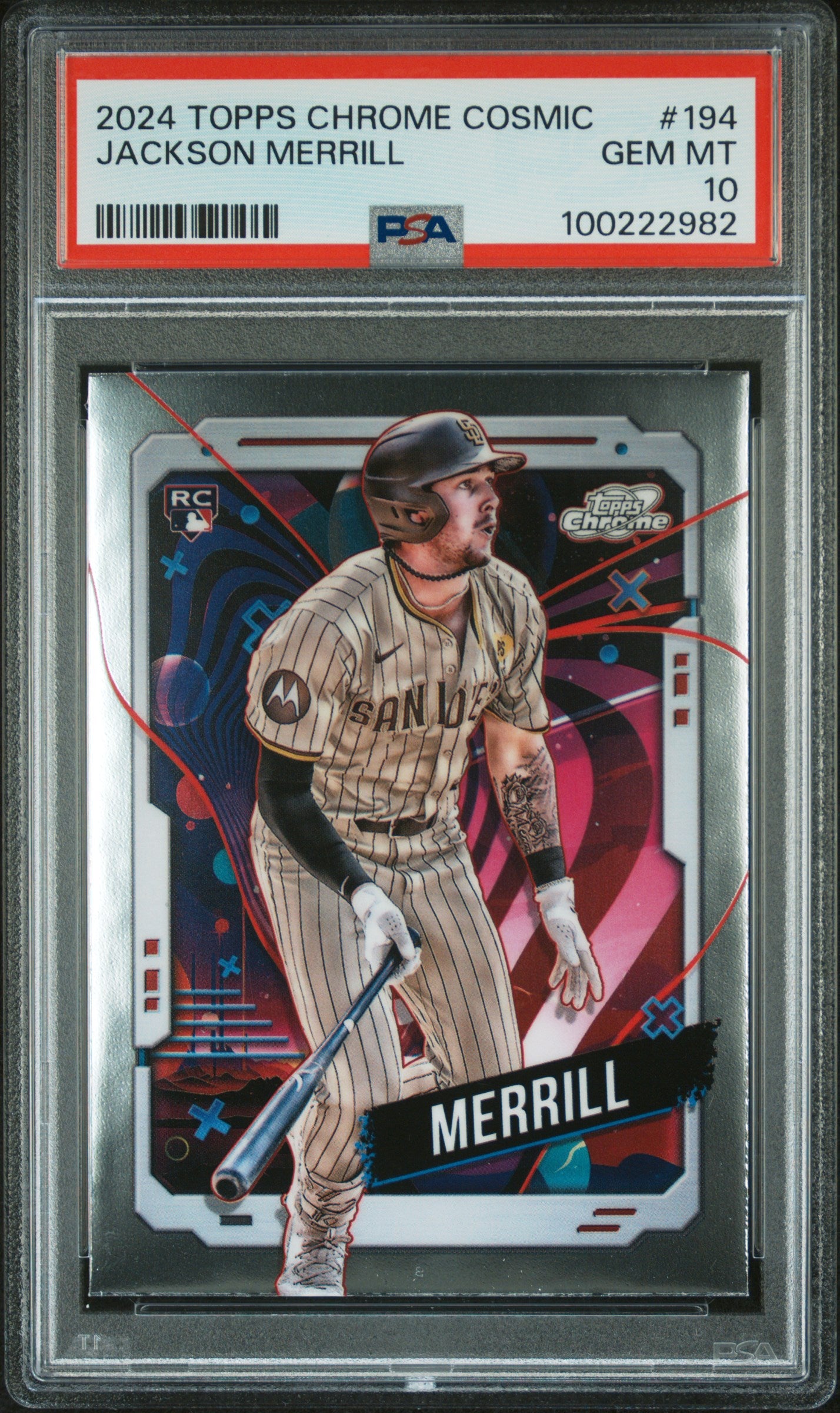 2024 Topps Chrome Cosmic #194 Jackson Merrill PSA 10