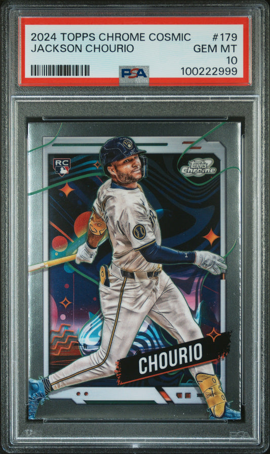 2024 Topps Chrome Cosmic #179 Jackson Chourio PSA 10