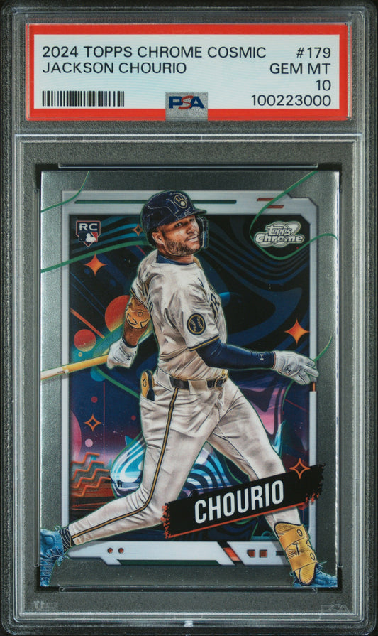 2024 Topps Chrome Cosmic #179 Jackson Chourio PSA 10