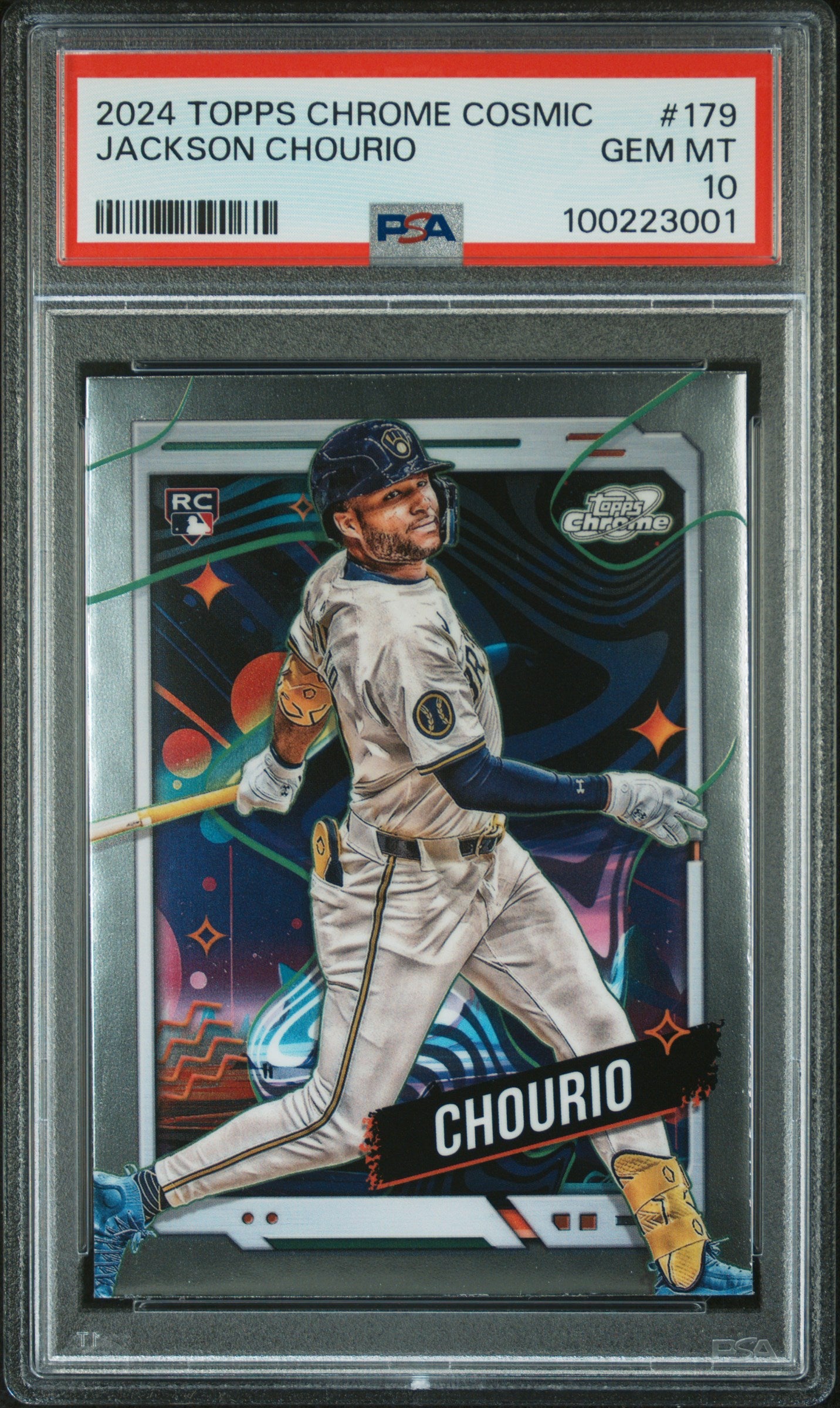 2024 Topps Chrome Cosmic #179 Jackson Chourio PSA 10