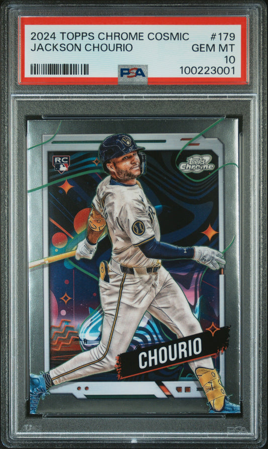 2024 Topps Chrome Cosmic #179 Jackson Chourio PSA 10