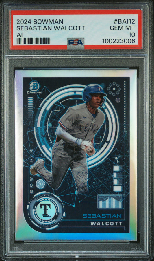 2024 Bowman Bowman Ai #BAI12 Sebastian Walcott PSA 10