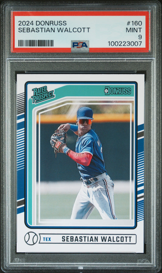 2024 Panini Donruss #160 Sebastian Walcott PSA 9
