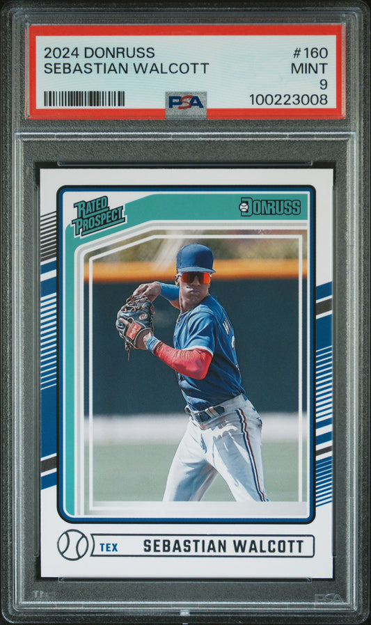2024 Panini Donruss #160 Sebastian Walcott PSA 9