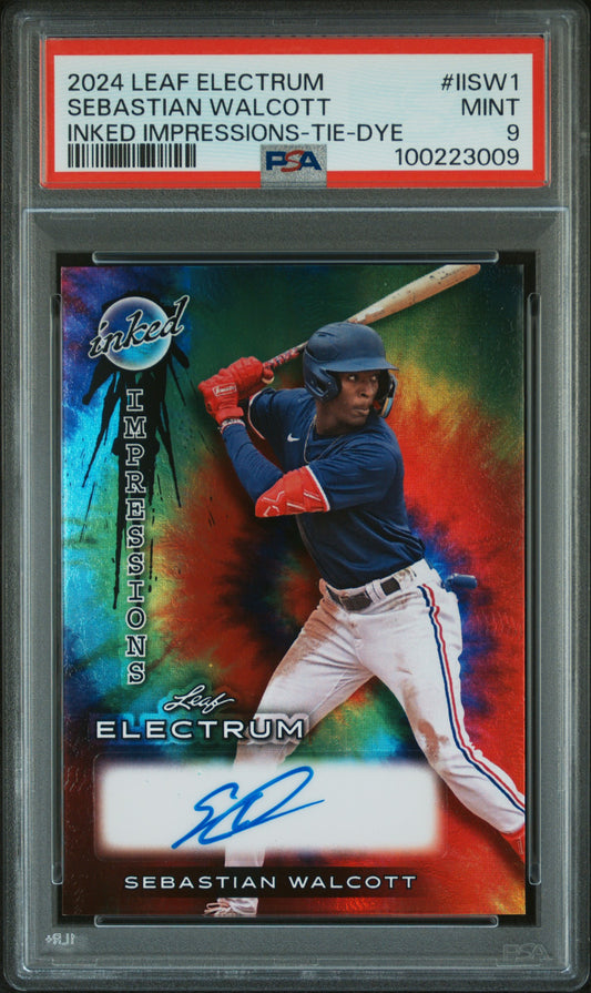 2024 Leaf Electrum Inked Impressions #IISW1 Sebastian Walcott-Tie-Dye/35 PSA 9