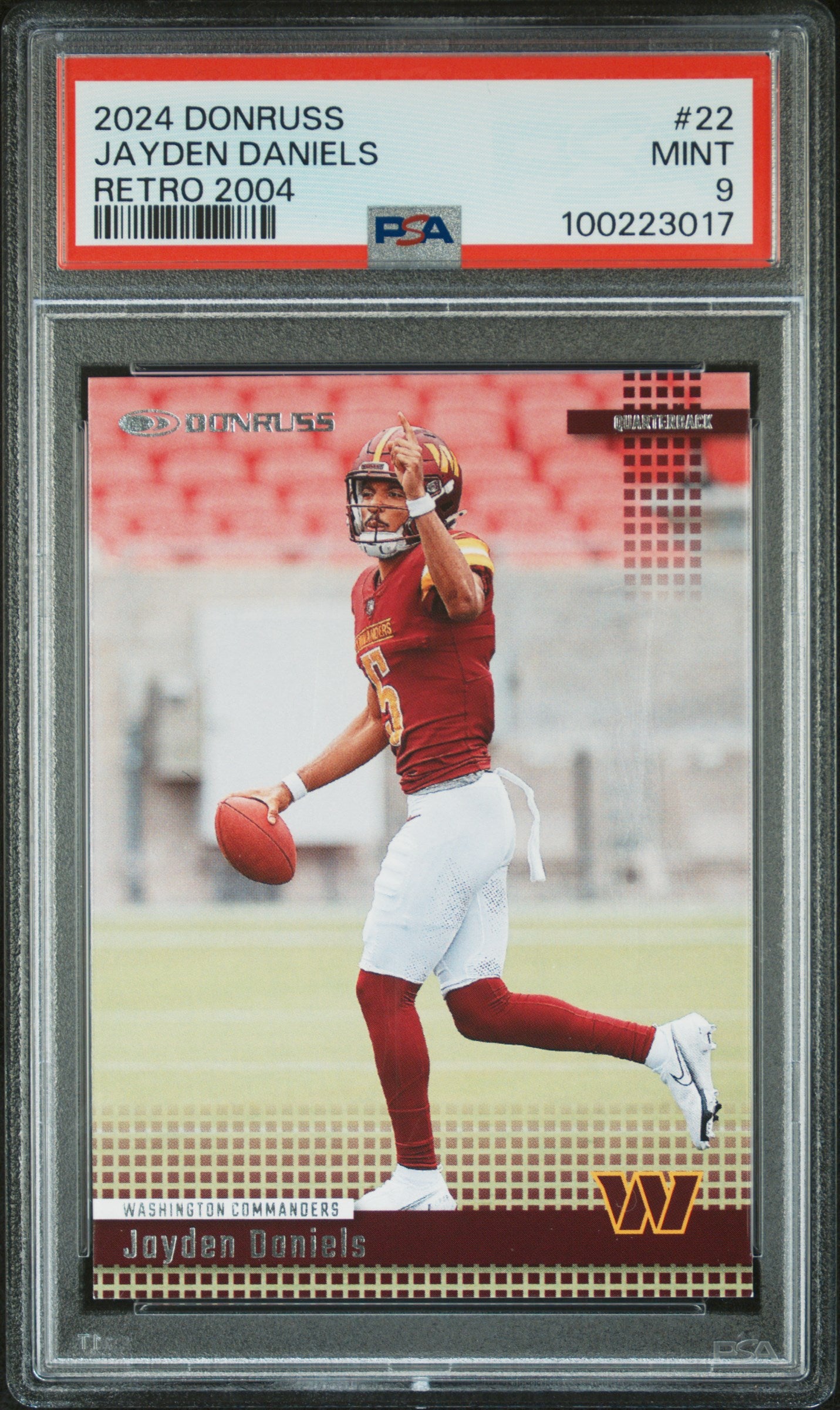 2024 Panini Donruss Retro 2004 #22 Jayden Daniels PSA 9