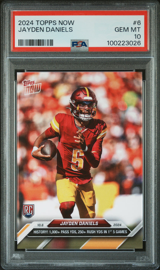 2024 Topps Now #6 Jayden Daniels PSA 10
