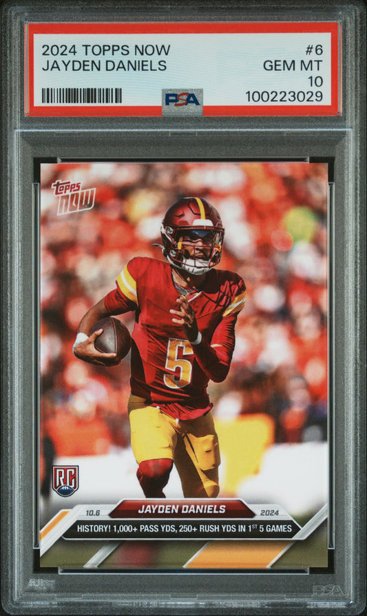 2024 Topps Now #6 Jayden Daniels PSA 10