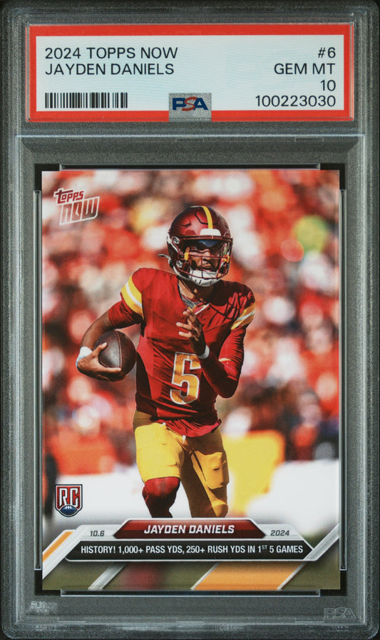2024 Topps Now #6 Jayden Daniels PSA 10