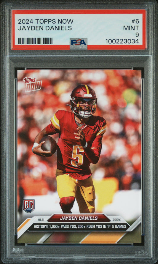 2024 Topps Now #6 Jayden Daniels PSA 9