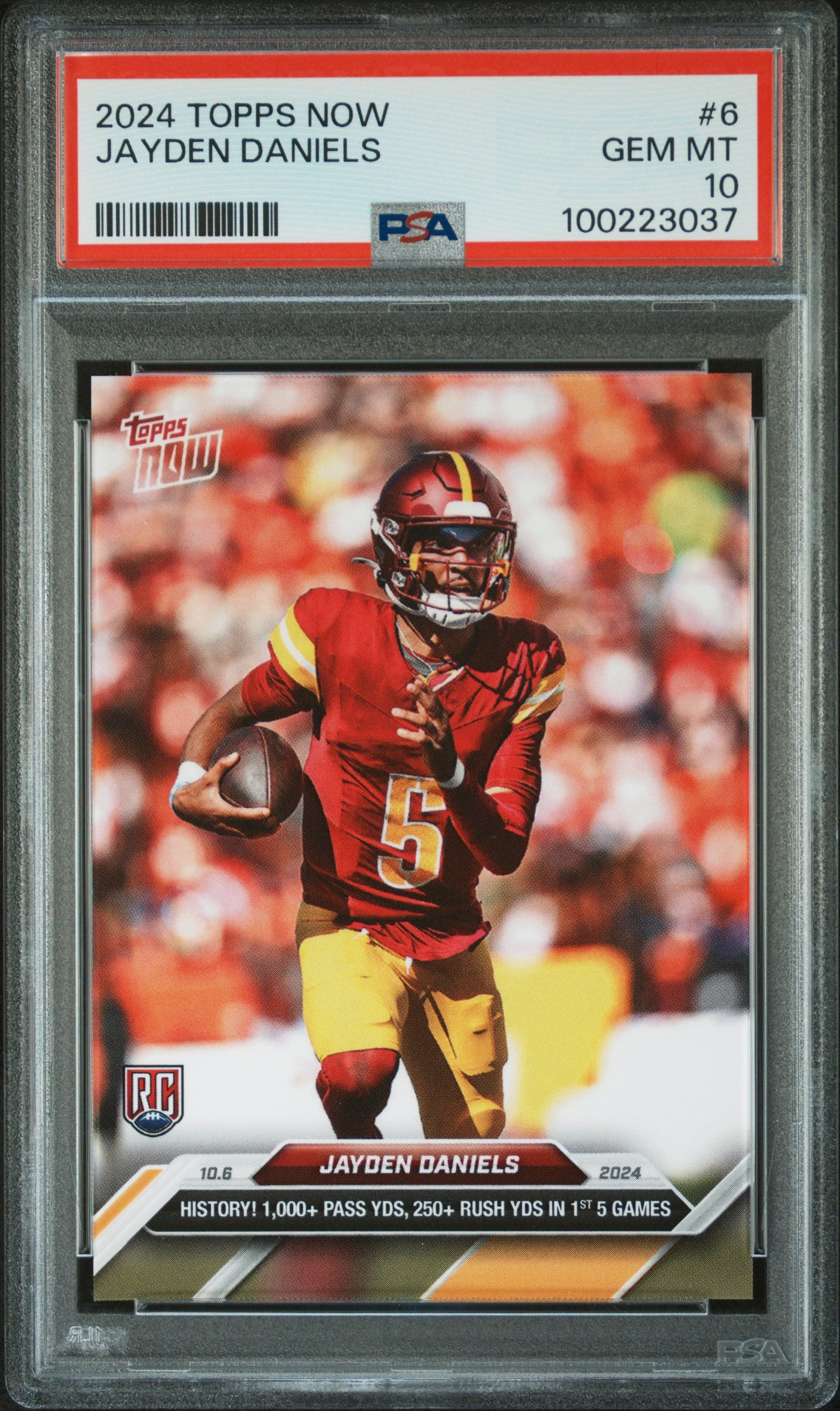 2024 Topps Now #6 Jayden Daniels PSA 10