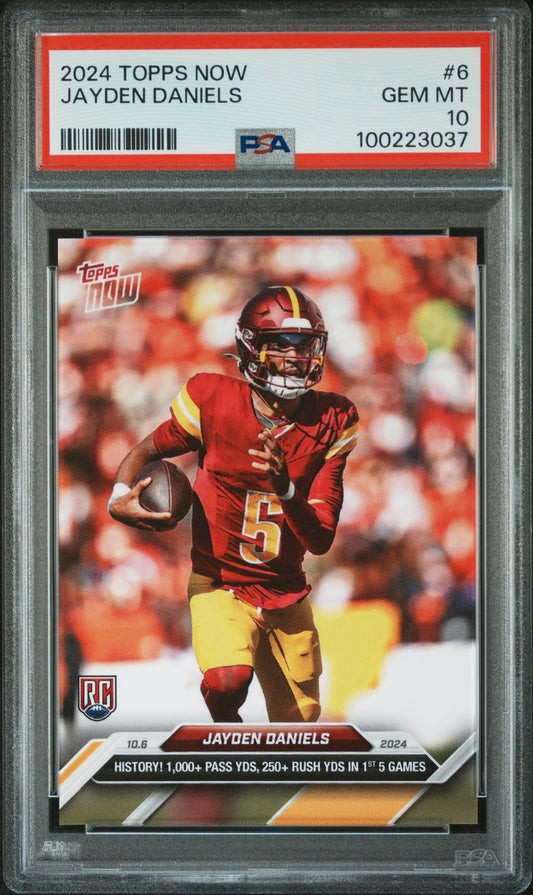 2024 Topps Now #6 Jayden Daniels PSA 10