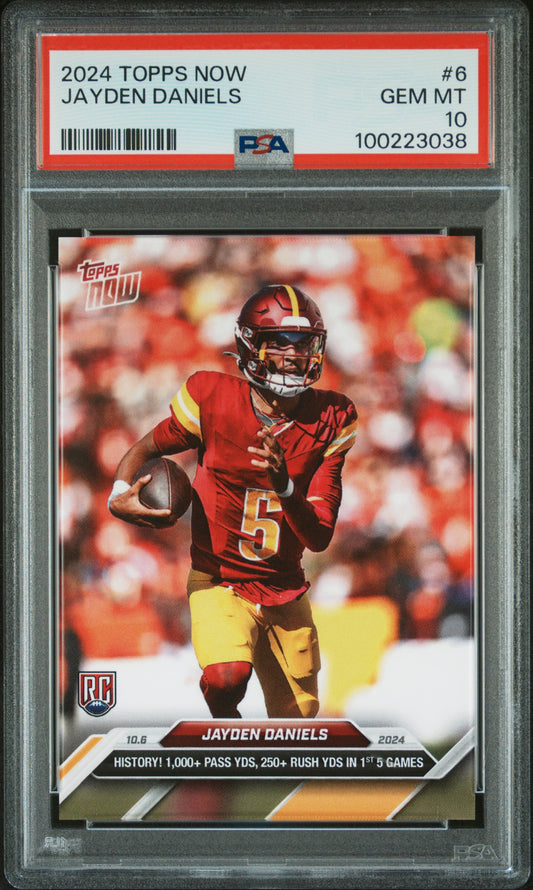 2024 Topps Now #6 Jayden Daniels PSA 10