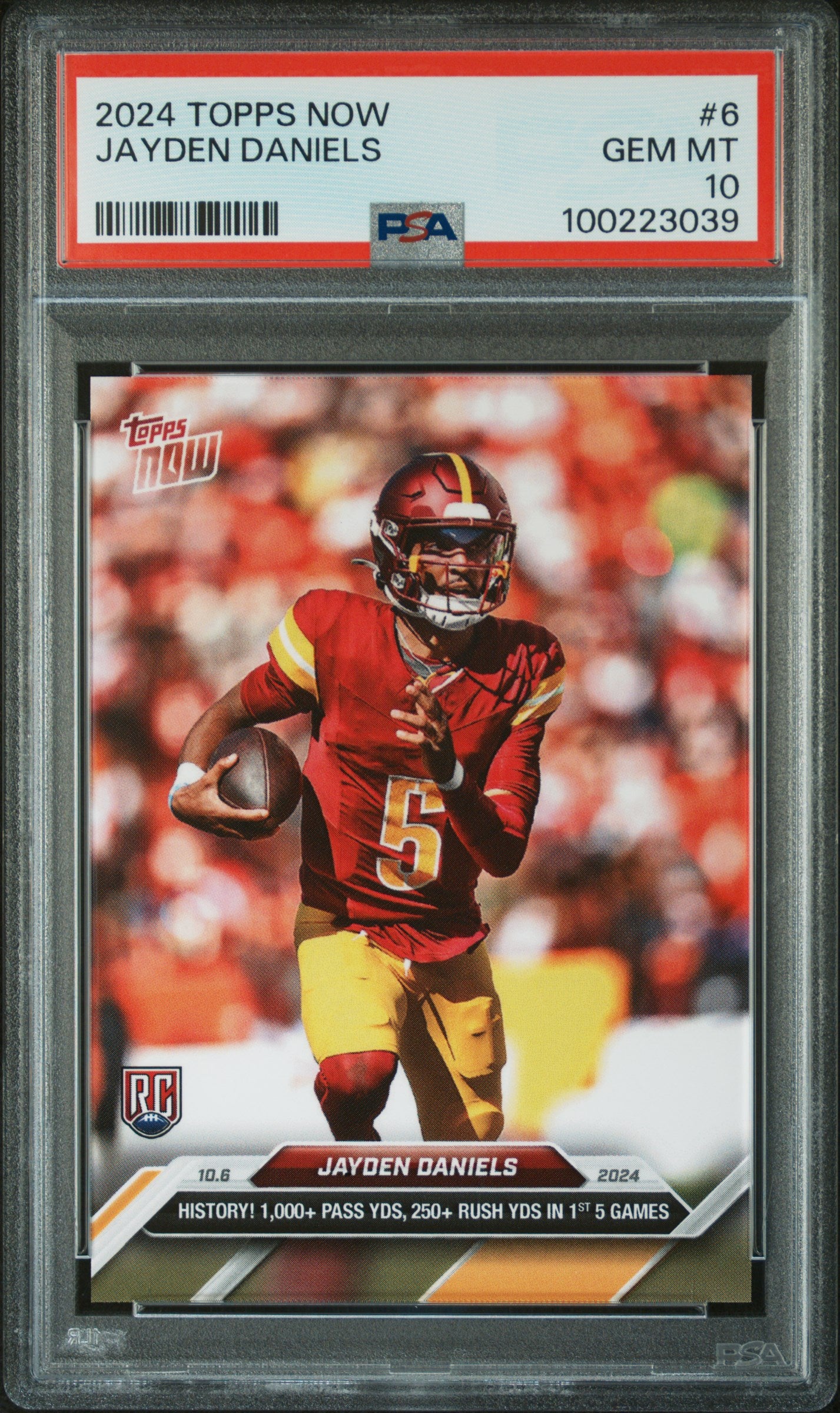 2024 Topps Now #6 Jayden Daniels PSA 10
