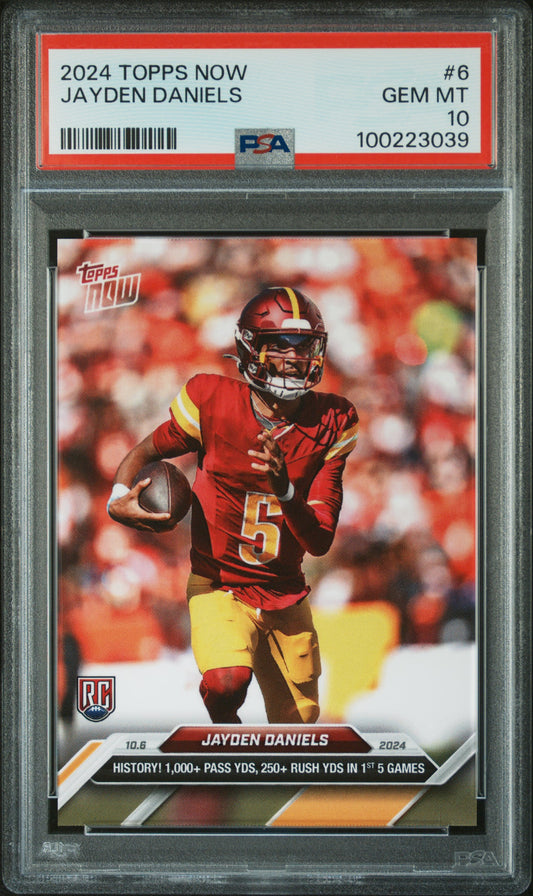 2024 Topps Now #6 Jayden Daniels PSA 10