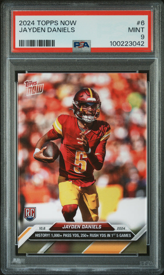 2024 Topps Now #6 Jayden Daniels PSA 9