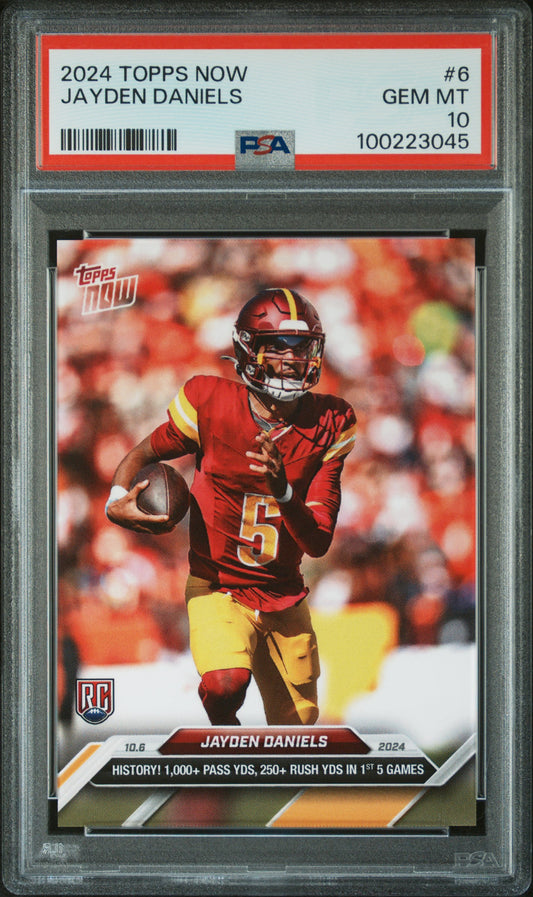 2024 Topps Now #6 Jayden Daniels PSA 10