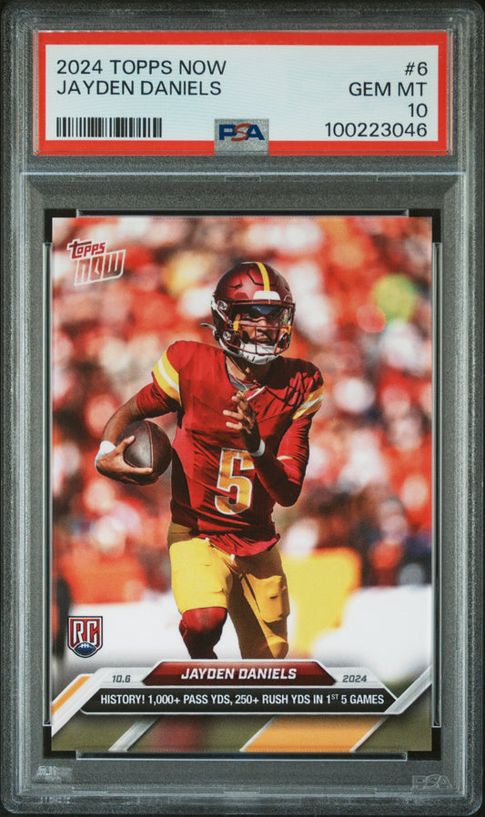 2024 Topps Now #6 Jayden Daniels PSA 10