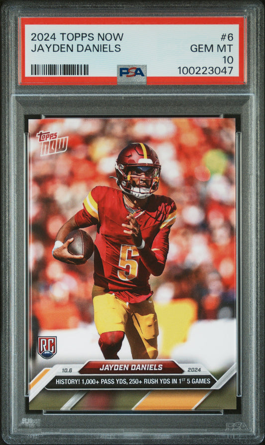 2024 Topps Now #6 Jayden Daniels PSA 10