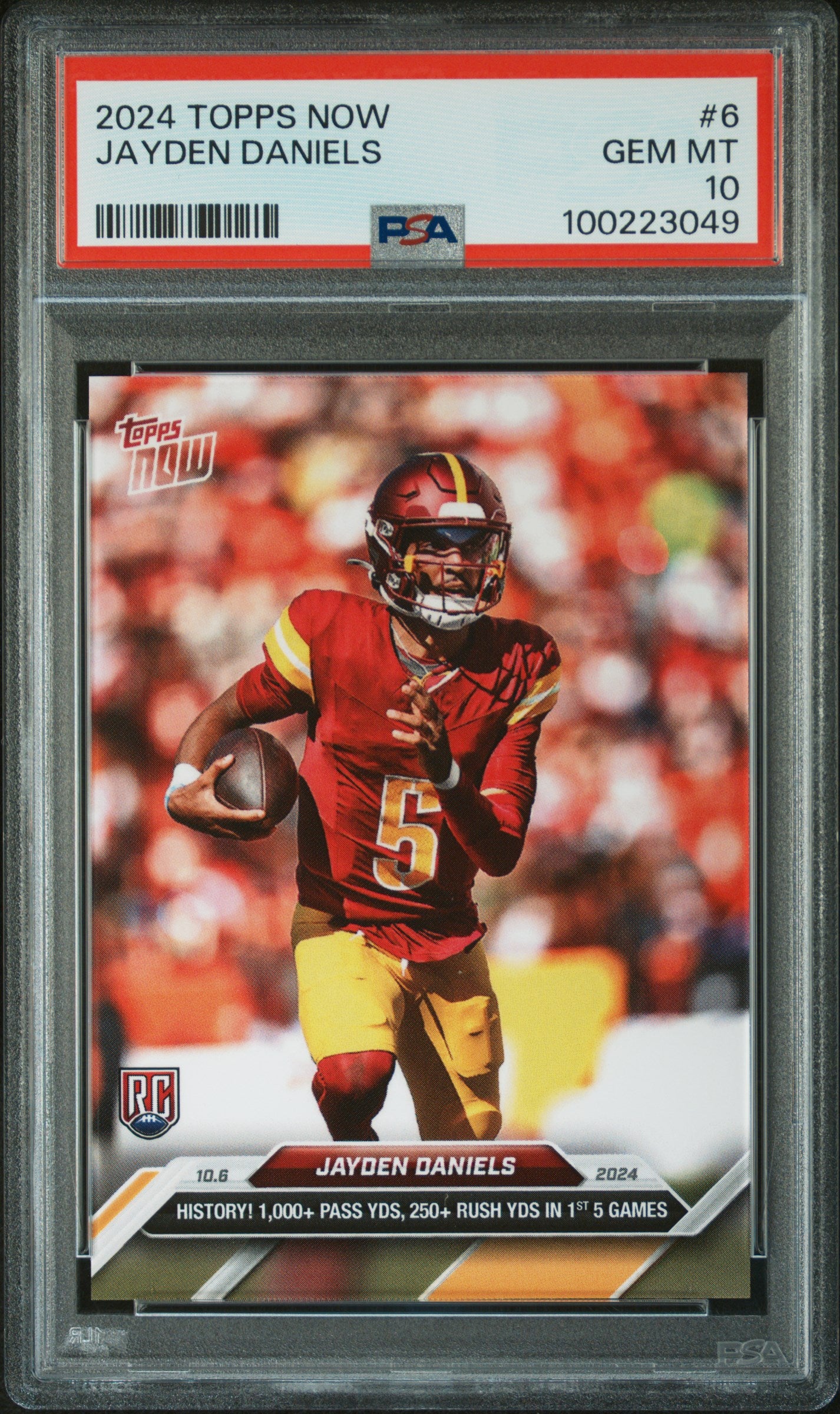 2024 Topps Now #6 Jayden Daniels PSA 10