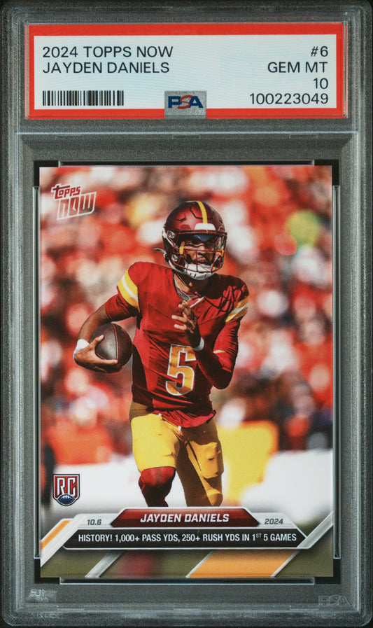 2024 Topps Now #6 Jayden Daniels PSA 10