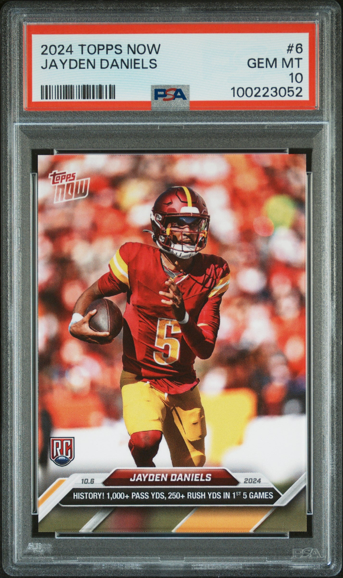 2024 Topps Now #6 Jayden Daniels PSA 10