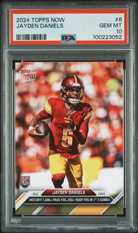 2024 Topps Now #6 Jayden Daniels PSA 10