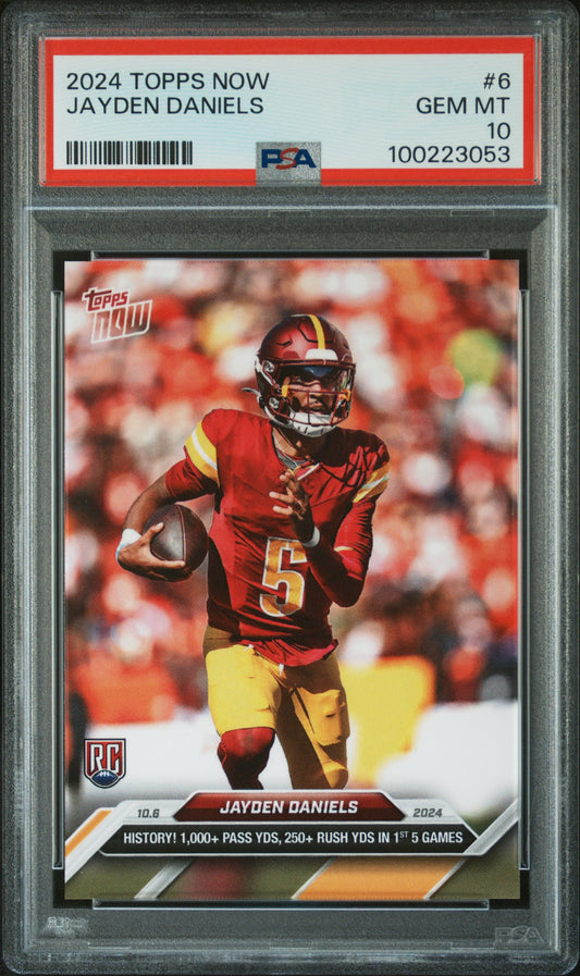 2024 Topps Now #6 Jayden Daniels PSA 10