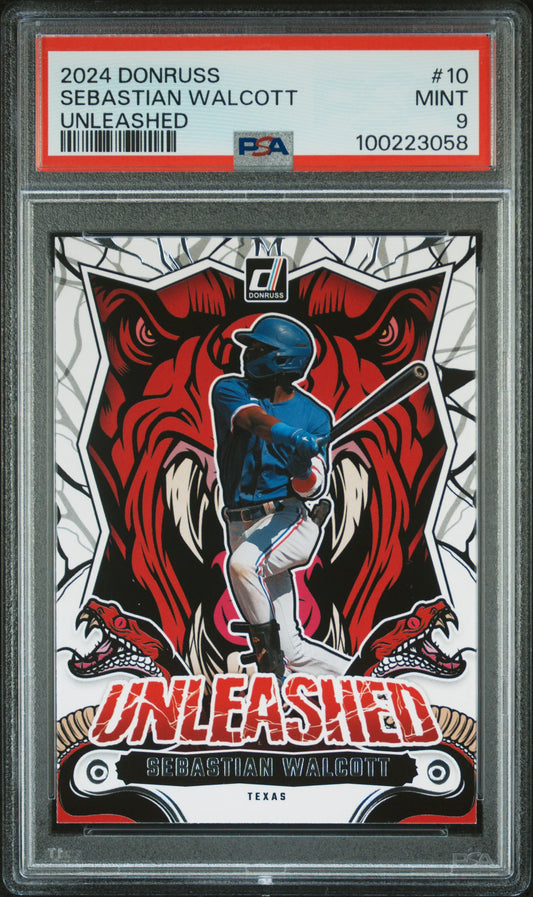 2024 Panini Donruss Unleashed #10 Sebastian Walcott PSA 9