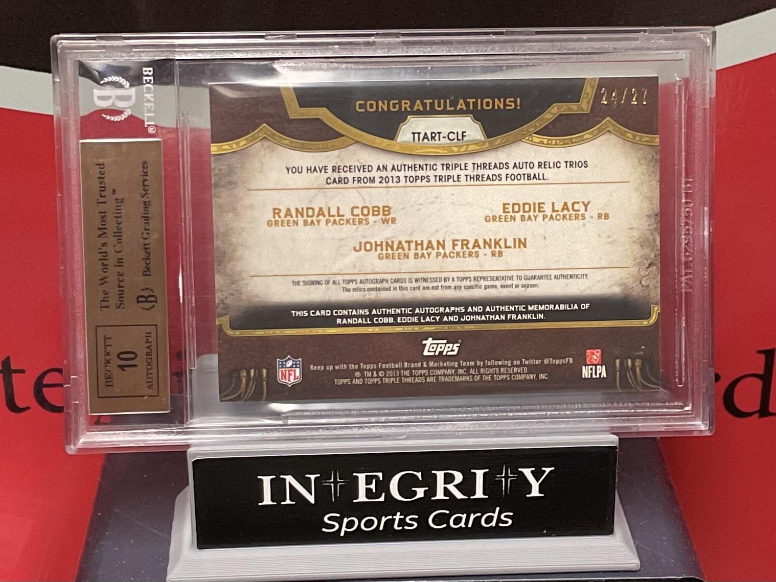 2013 Topps Triple Threads Autographed Relic #TTARTCLF Lacy/ Franklin/CobBGS 9.5