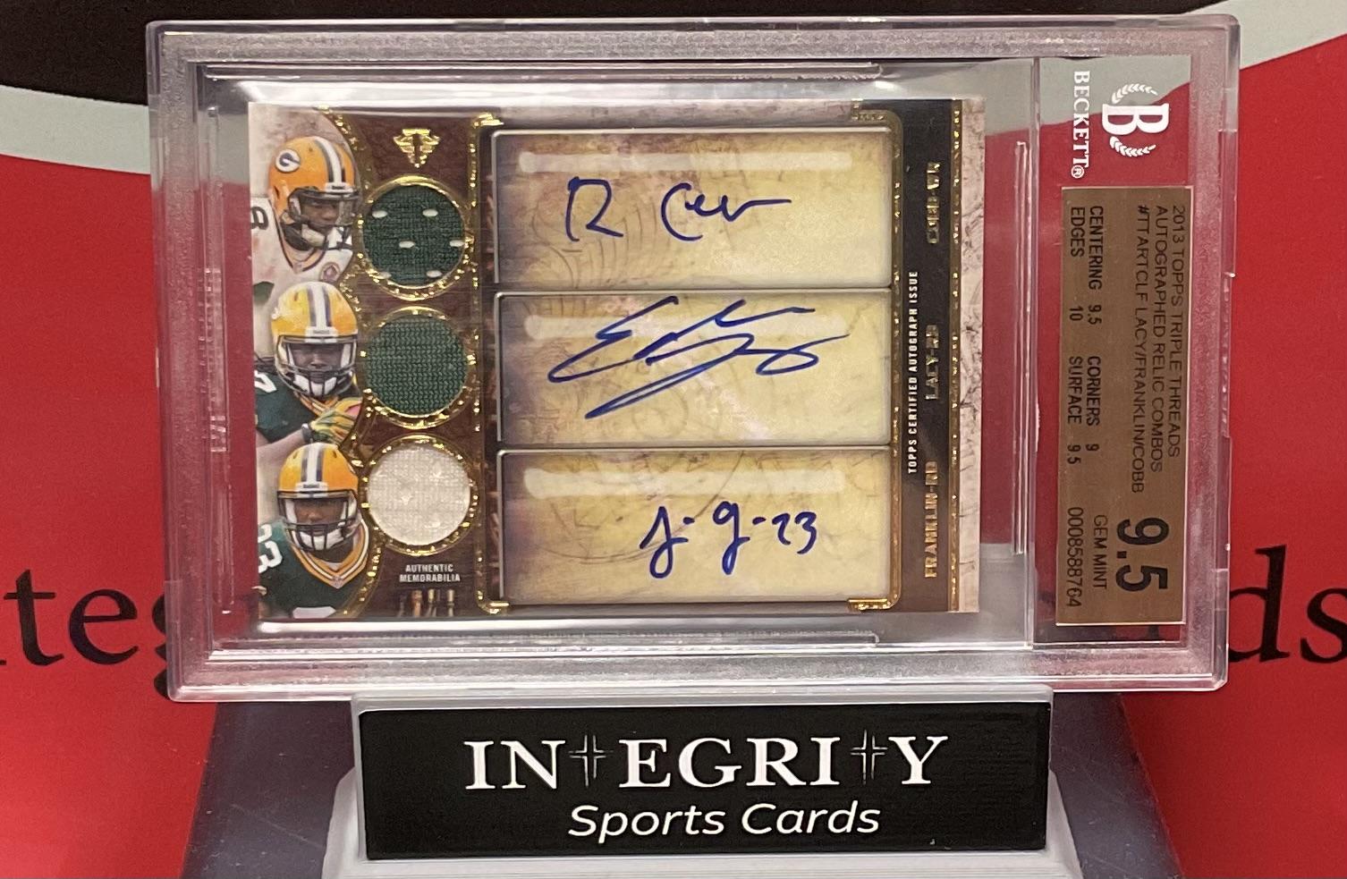 2013 Topps Triple Threads Autographed Relic #TTARTCLF Lacy/ Franklin/CobBGS 9.5