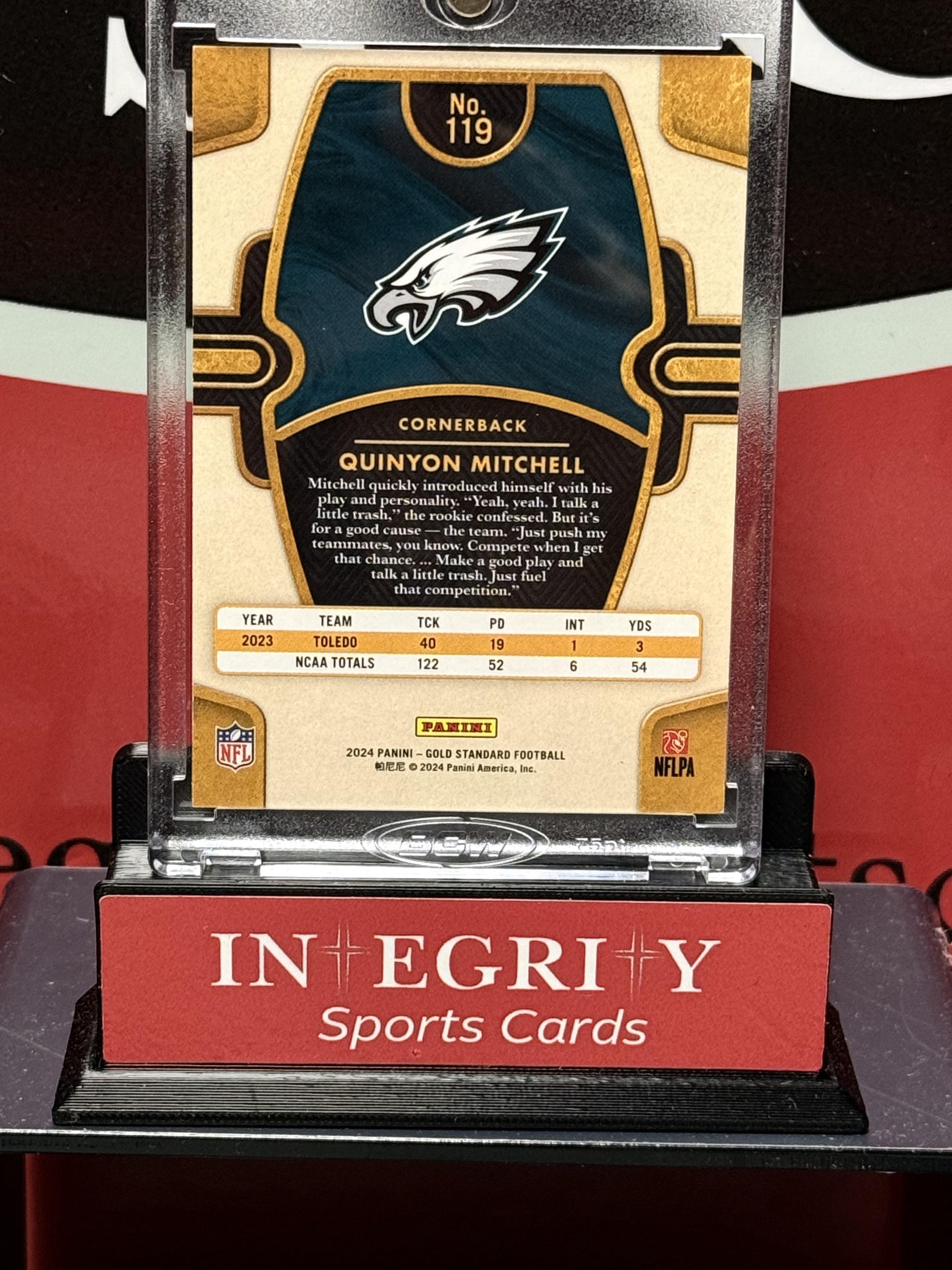 2024 Panini Gold Standard #119 Quinyon Mitchell Rose Gold #/24