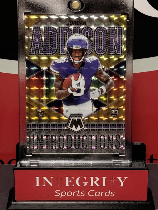 2023 Panini Mosaic #I-9 Jordan Addison Introductions Mosaic Gold #/10