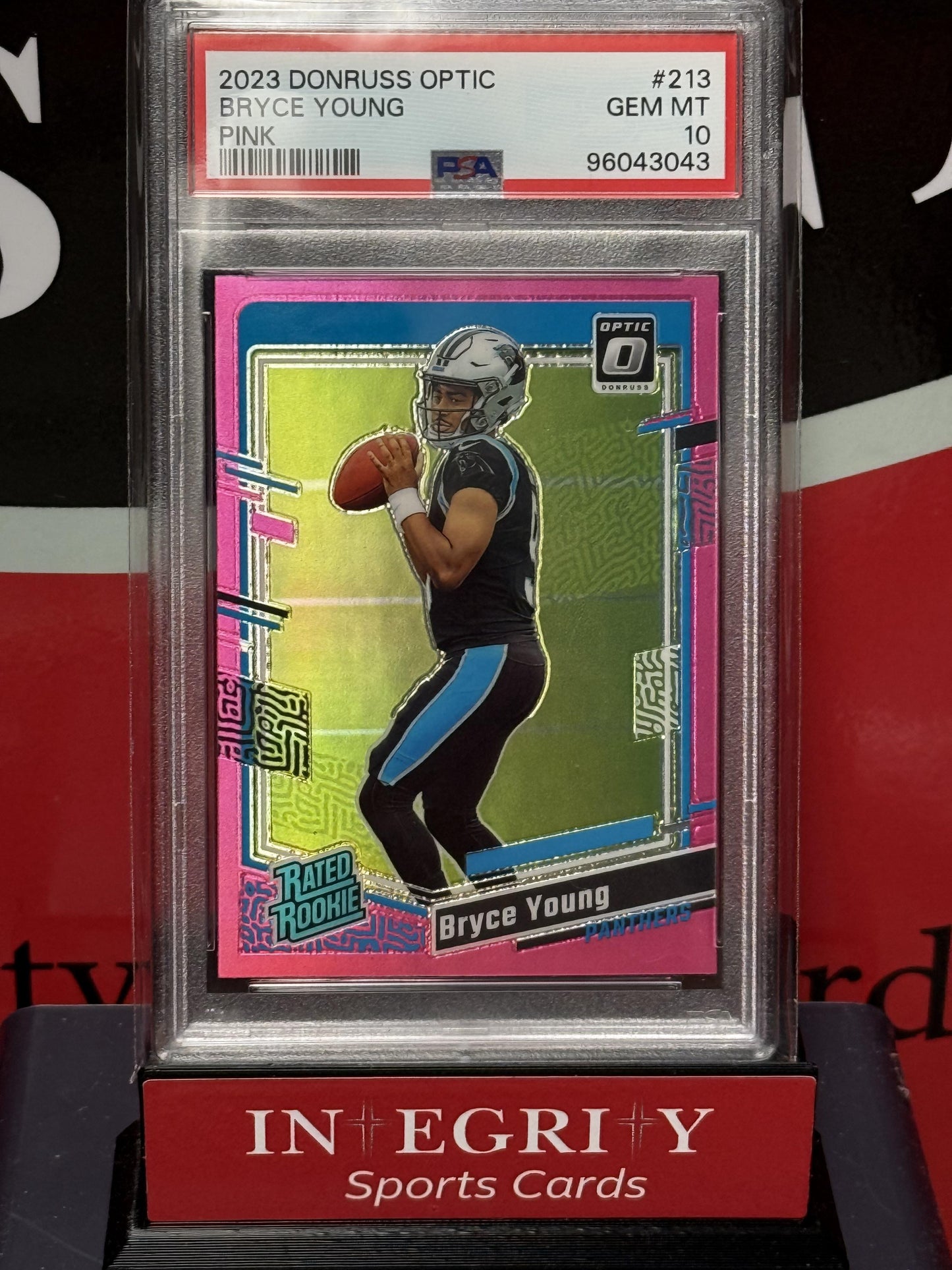 2023 Panini Donruss Optic #213 Bryce Young Pink PSA 10