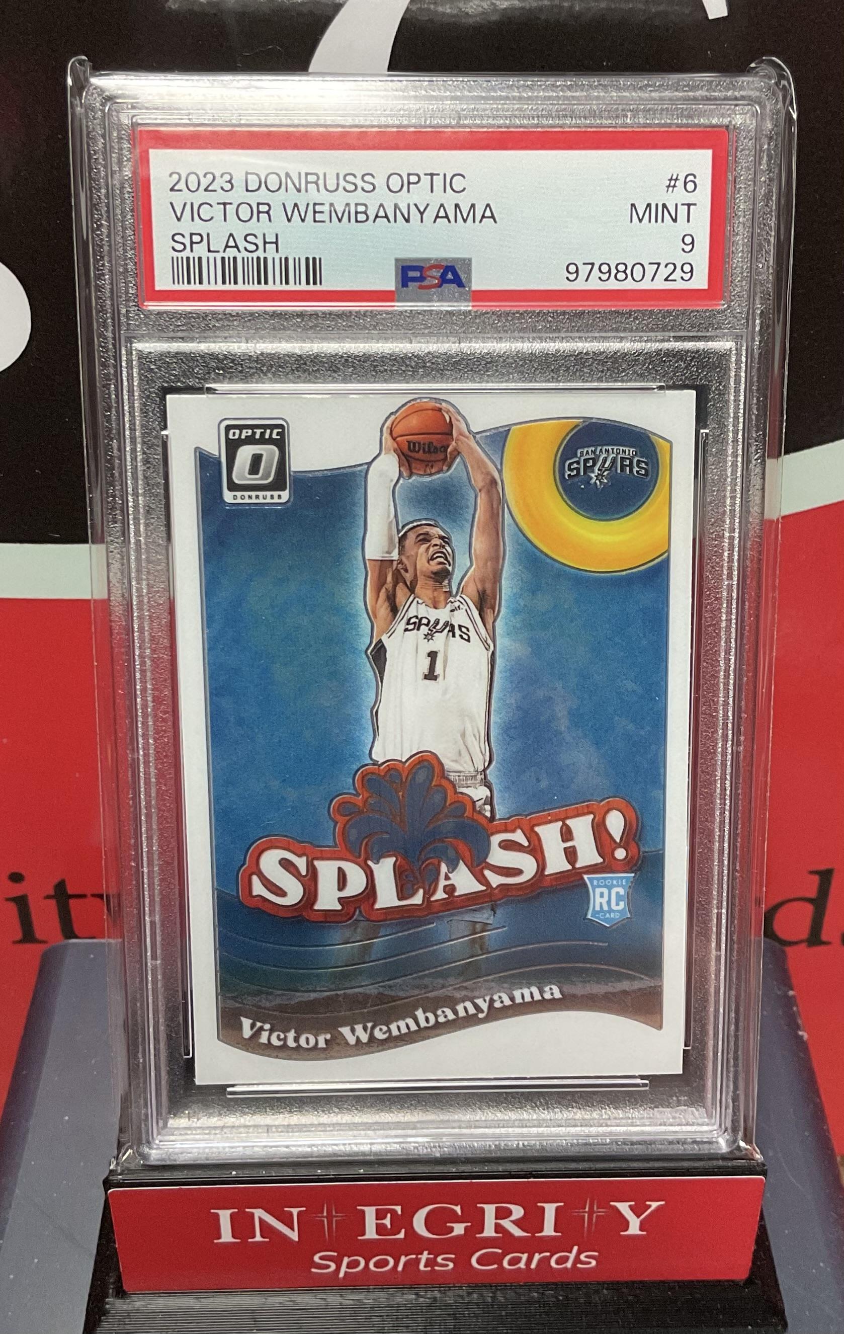 2023 Panini Donruss Optic Splash #6 Victor Wembanyama PSA 9