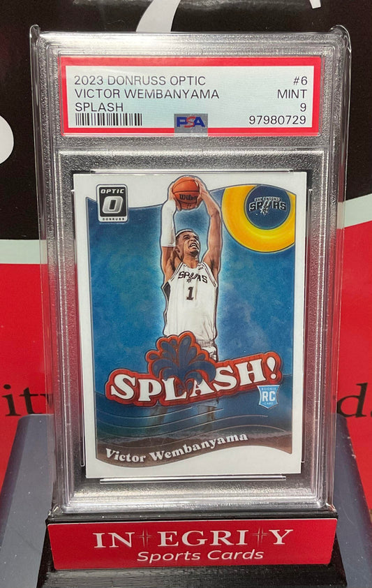 2023 Panini Donruss Optic Splash #6 Victor Wembanyama PSA 9