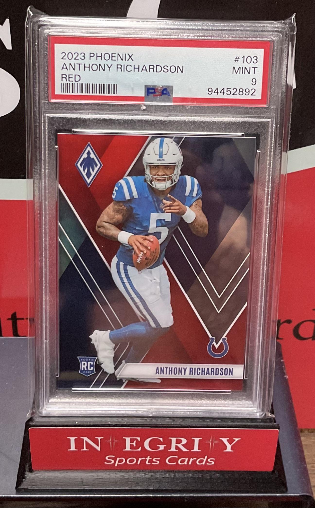2023 Panini Phoenix #103 Anthony Richardson Red/250 PSA 9