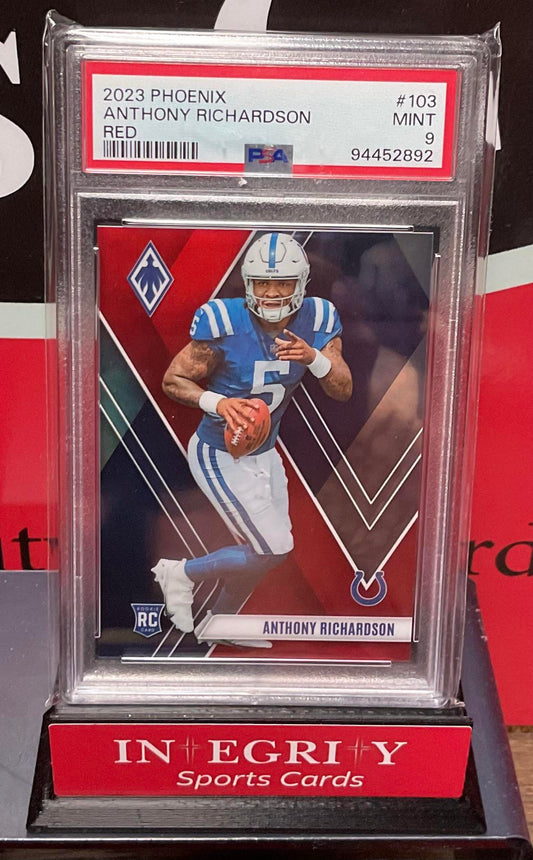 2023 Panini Phoenix #103 Anthony Richardson Red/250 PSA 9