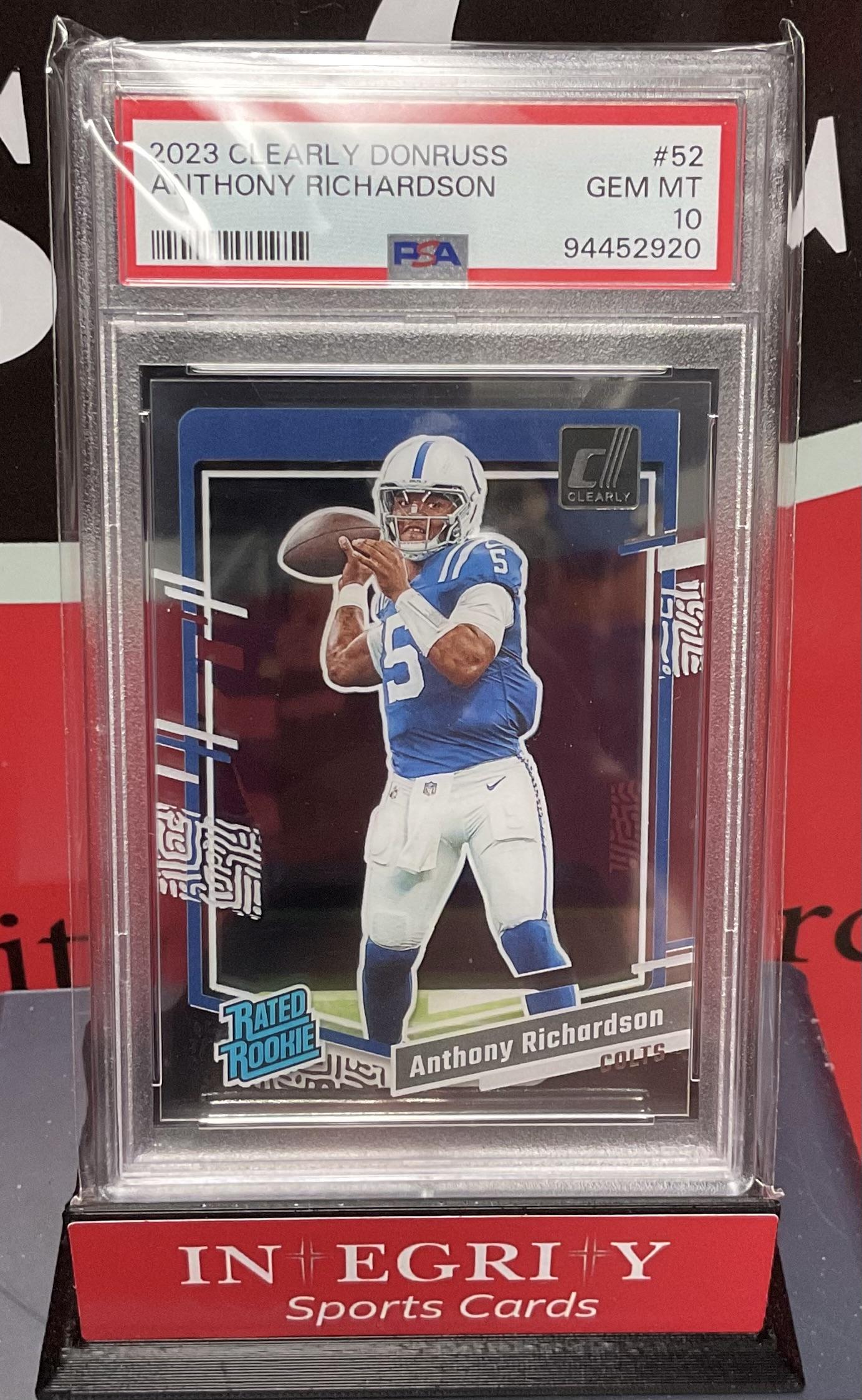 2023 Panini Clearly Donruss #52 Anthony Richardson PSA 10