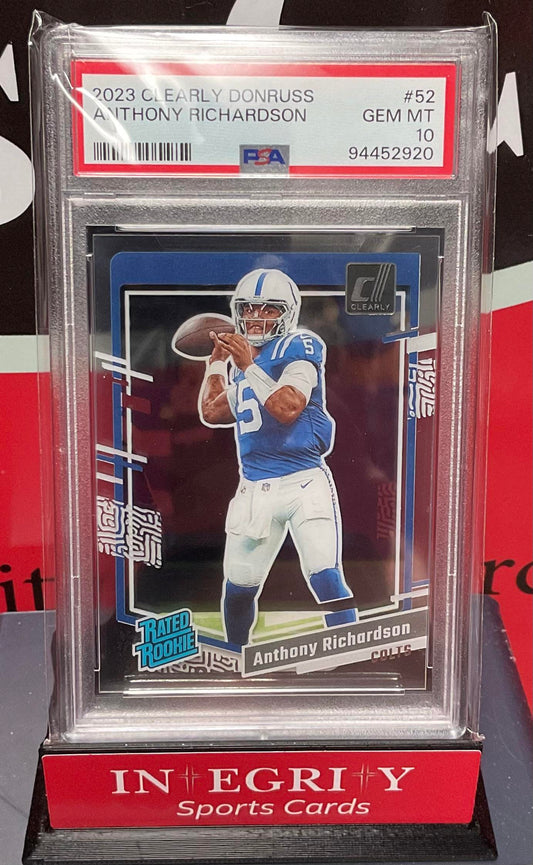 2023 Panini Clearly Donruss #52 Anthony Richardson PSA 10