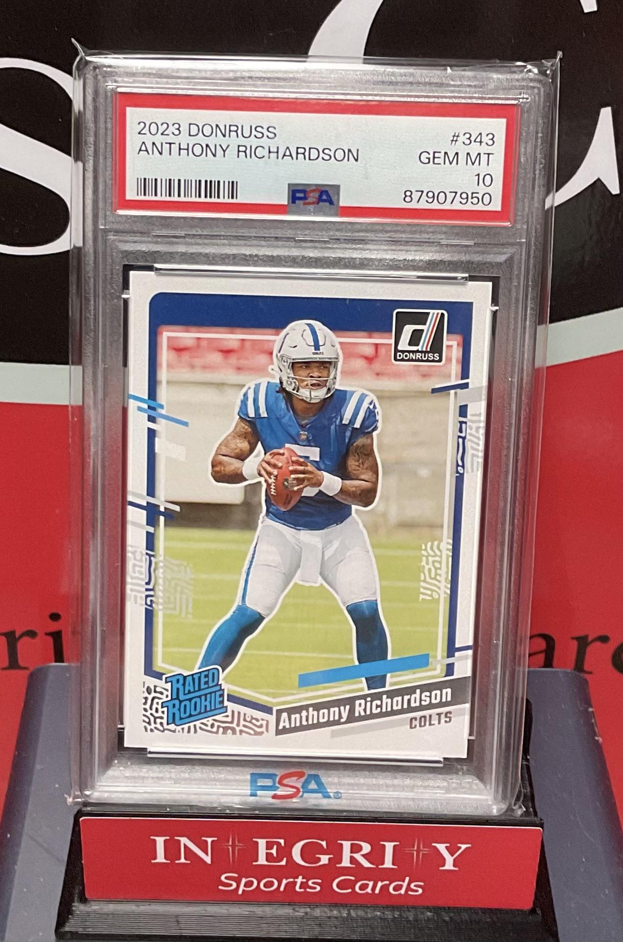 2023 Panini Donruss #343 Anthony Richardson PSA 10