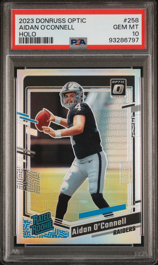 2023 Panini Donruss Optic #258 Aidan O'Connell Holo PSA 10