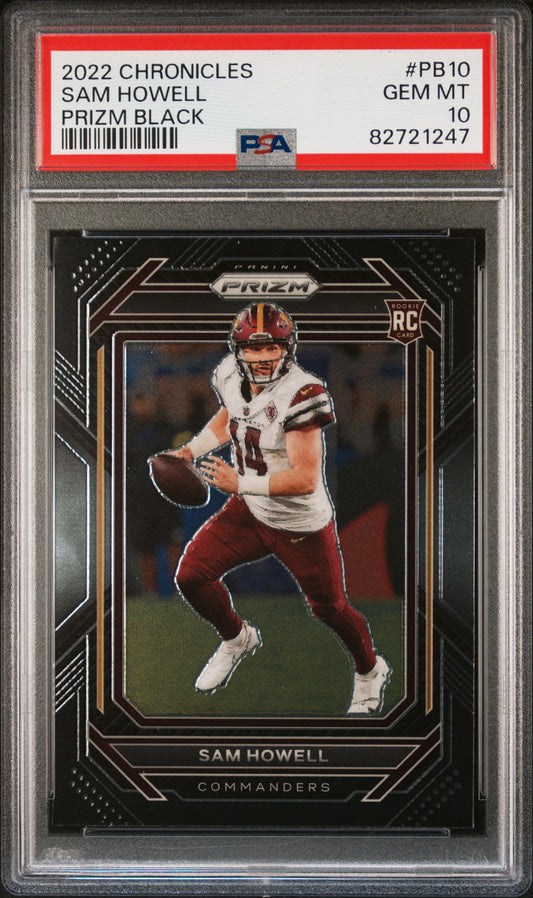2022 Panini Chronicles Prizm Black #PB10 Sam Howell PSA 10