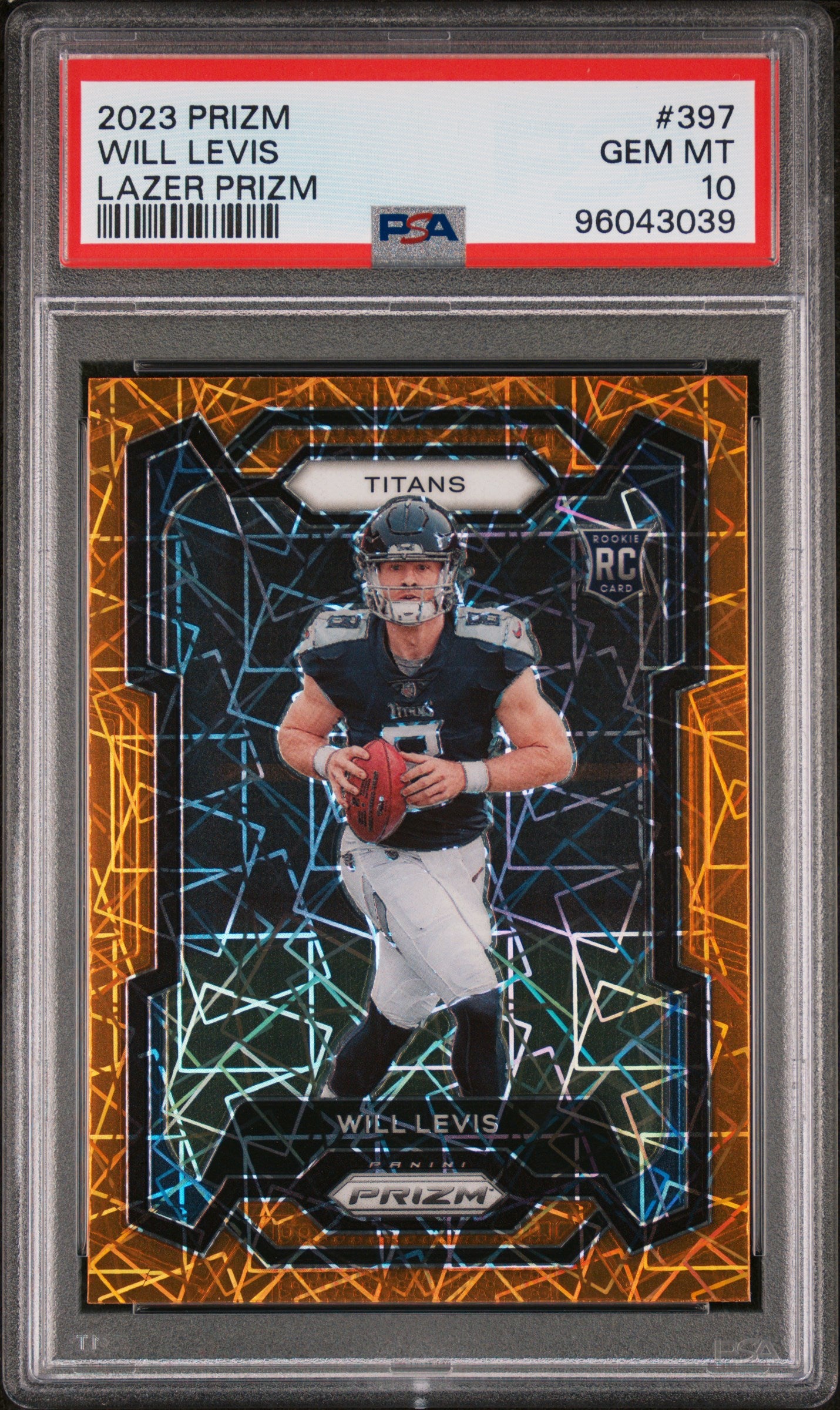 2023 Panini Prizm #397 Will Levis Lazer Prizm PSA 10